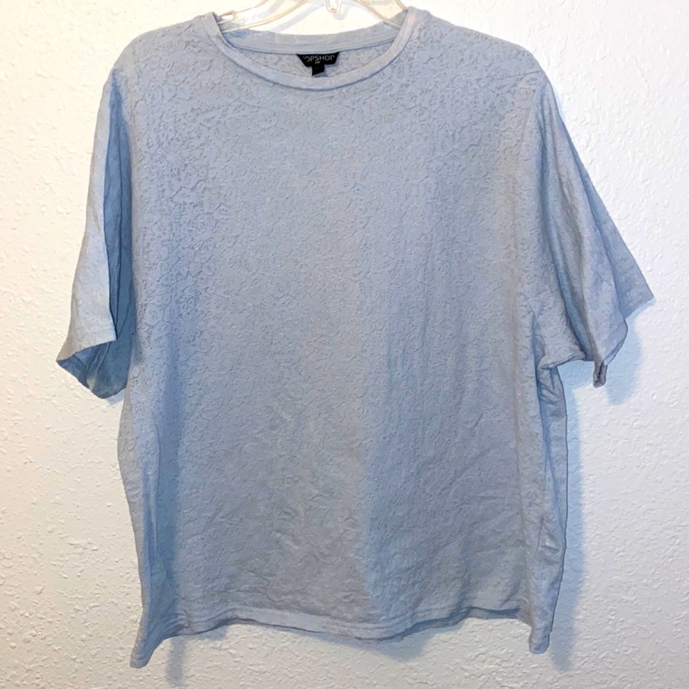 Top shop boxy lace print tshirt